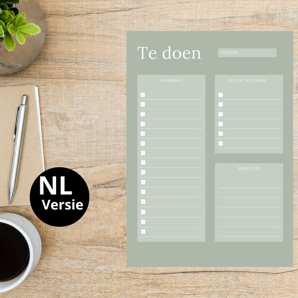 To do lijst Nederlands afdrukbaar