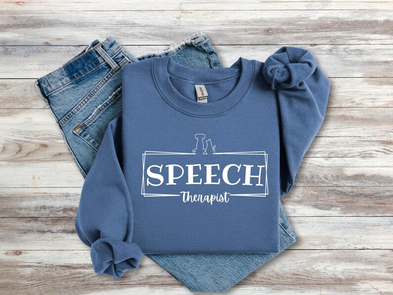 Speech Therapy Dog Mom Sweatshirt Speech Language Pathologist