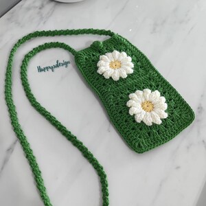 Crochet Mobile Phone Bag, Crossbody Bag, Phone Bag, Bags for Phones, Gifts image 8