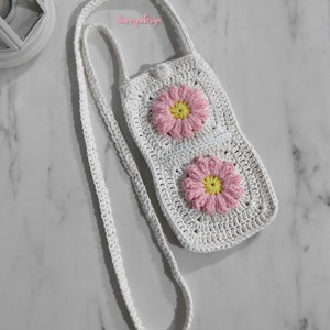 Crochet Mobile Phone Bag, Crossbody Bag, Phone Bag, Bags for Phones, Gifts image 6