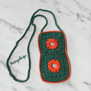 Crochet Mobile Phone Bag, Crossbody Bag, Phone Bag, Bags for Phones, Gifts image 7