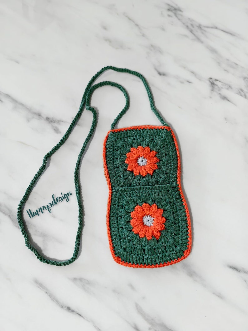 Crochet Mobile Phone Bag, Crossbody Bag, Phone Bag, Bags for Phones, Gifts image 7