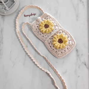 Crochet Mobile Phone Bag, Crossbody Bag, Phone Bag, Bags for Phones, Gifts zdjęcie 3