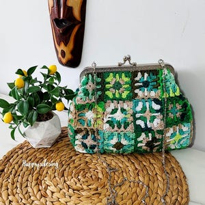vintage poppins tote bag,crochet style bag,handmade bag