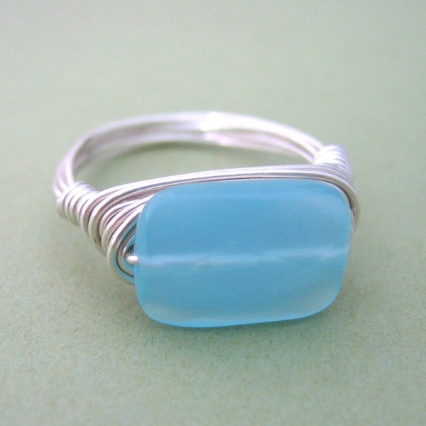 Faceted Aqua Quartz Ring