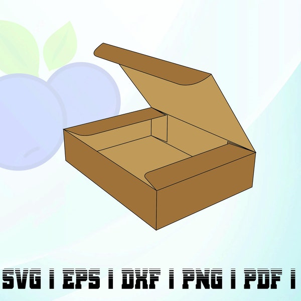 short large box template svg box design shape cricut instant download