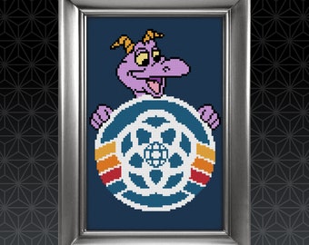 EPCOT Center Figment Cross Stitch Pattern