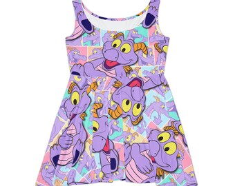 Figment Popcorn Bucket Women's Skater Dress (AOP)