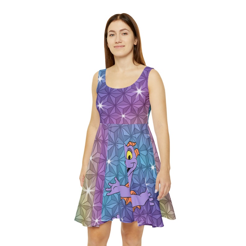 Epcot Figment Beacon of Magic Women's Skater Dress AOP image 3