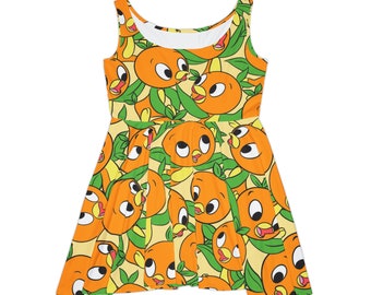 Orange Bird!!! Women's Skater Dress (AOP)