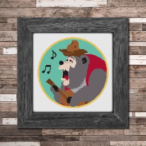 Big Al Country Bear Jamboree Cross Stitch Pattern