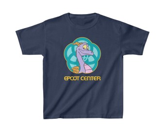 KIDS EPCOT Center Figment Teal logo Kids Heavy Cotton Tee