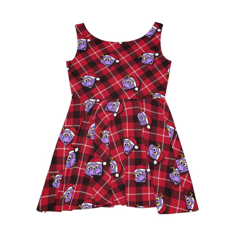 Santa Figment Plaid Women's Skater Dress AOP image 2