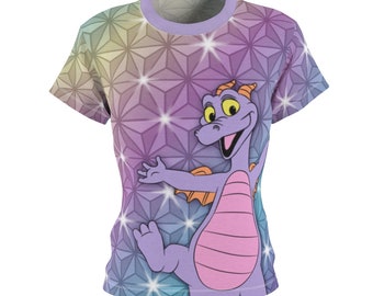 Figment Epcot Beacon of Magic Women's AOP Cut & Sew Tee