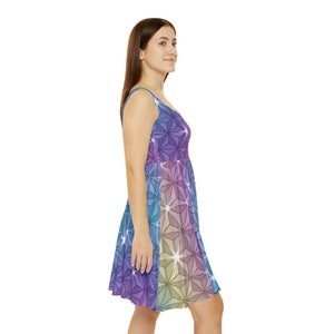 Epcot Figment Beacon of Magic Women's Skater Dress AOP image 6