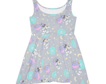 Figment EPCOT Center Just begun to dream Women's Skater Dress (AOP)