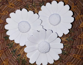 Ceramic Bisque Flowers, 3 Ceramic Bisque Flowers, Ceramic bisque, Bisque Flower Blanks, Bisque Blanks, Ceramic Flower, Ready to paint