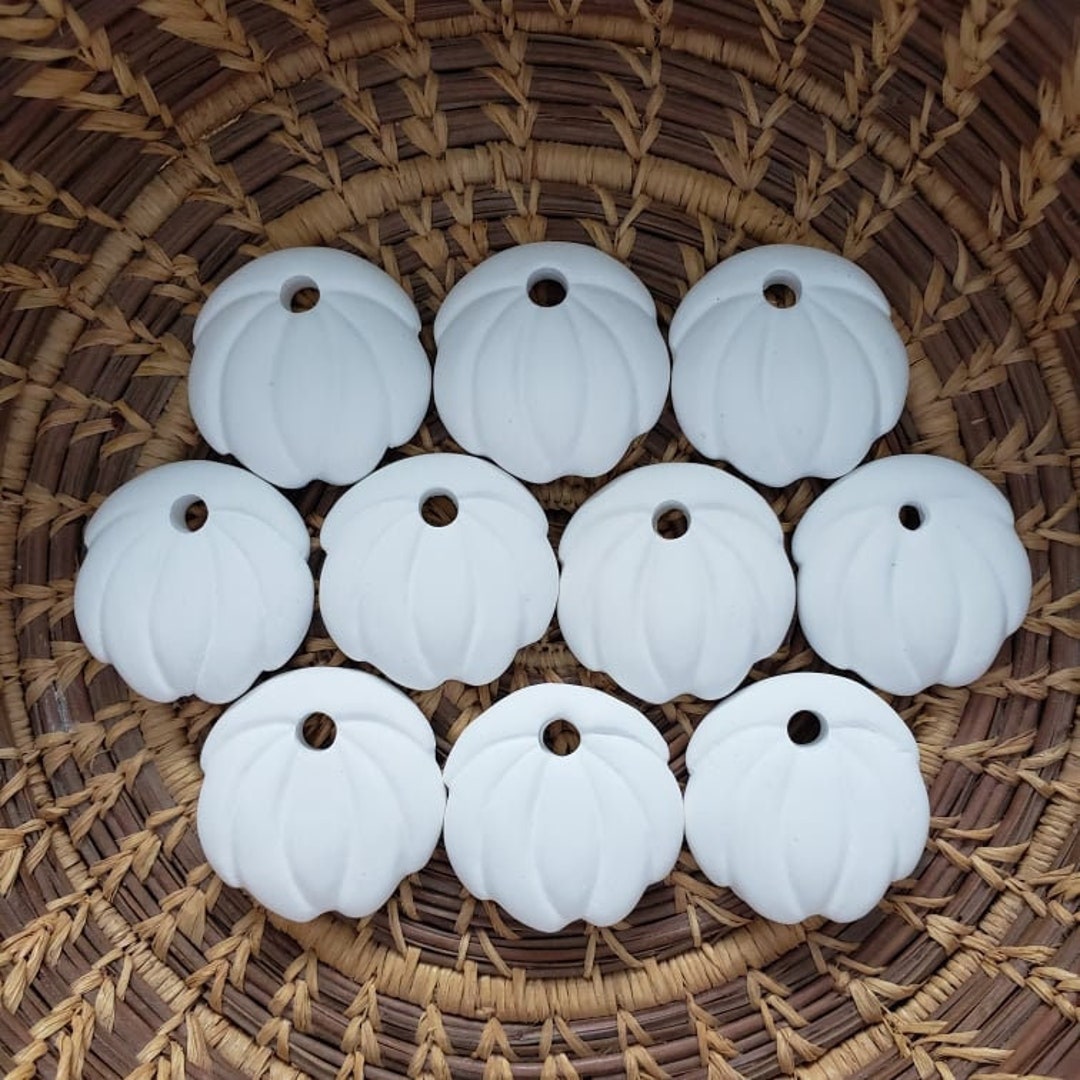 10 1 1/8 STONEWARE Bisque Pendants, Ceramic Bisque Pendant, Paintable