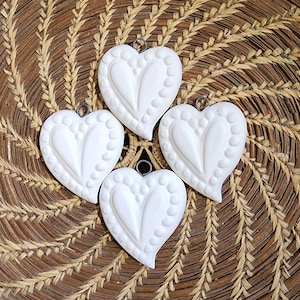 Ceramic Bisque Hearts, Bisque Heart Pendants, Stoneware bisque, Ceramic Bisque, Heart Pendant, Stoneware bisque, Bisque Blanks