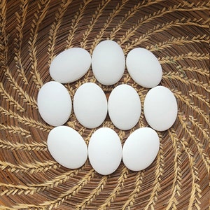 10 Ceramic Bisque Domed Ovals: Cabochon Blanks (1 1/2&quot; x 1 1/8&quot;)