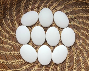 10 Ceramic Bisque Domed Ovals, Ceramic Bisque Cabochon,  Ceramic Bisque, Bisque Blank, Oval Bisque blank