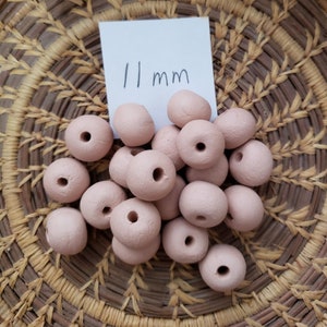 Ceramic Round Beads, Paintable Ceramic Beads, Ceramic Bisque, Round Beads, Bisque Beads, 20 11mm STONEWARE beads image 2