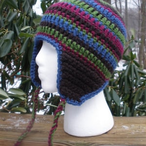 Crochet Raies Hat with Earflaps PDF Pattern image 1