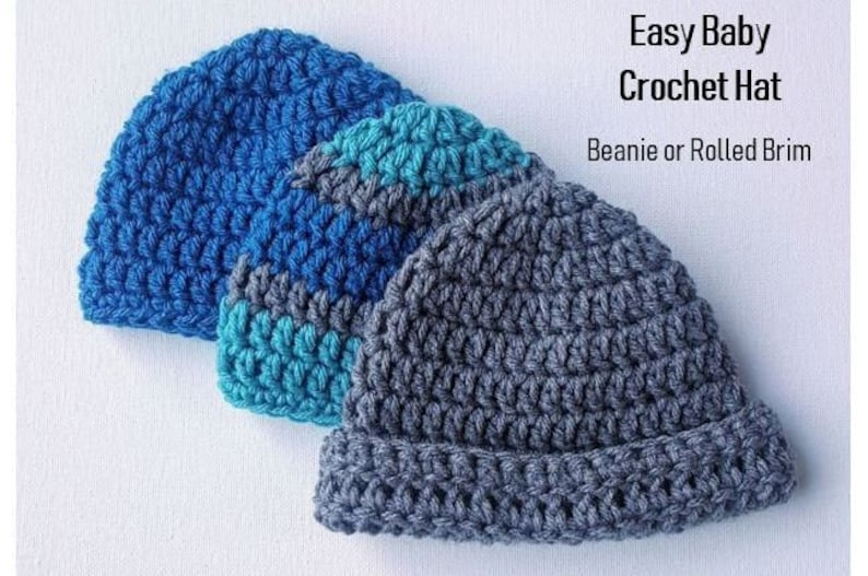 Easy Crochet Baby Hat Pattern Instant Download Crochet Digital Pattern image 2