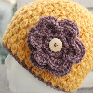 Crochet Hat Pattern - Beanie Cloche with Flower - Jenny Lee. Instant Download