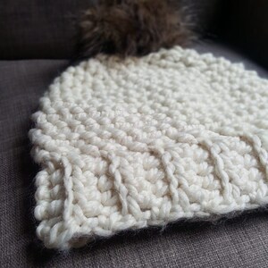 Snowbird Crochet Hat Pattern Instant Download Bulky Crochet Hat PDF image 3