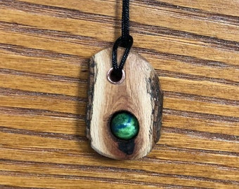 Lansdowne Sycamore and Chrysocolla pendant