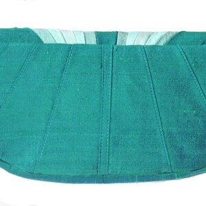 Pleated Silk Clutch Purse Underwater Aquas image 4