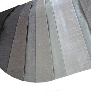 Grayscale Monochromatic Pleated Silk Clutch Purse image 2
