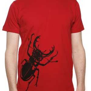 Men&#39;s Stag Beetle T-shirt Red