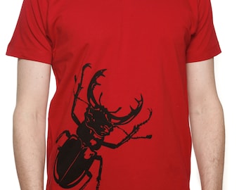 Men's Stag Beetle T-shirt Red