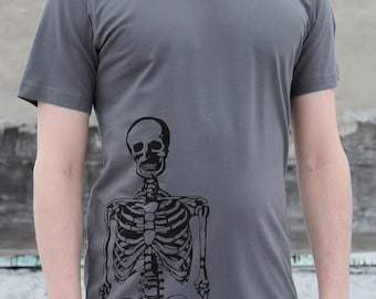 Men's Skeleton T-Shirt Charcoal