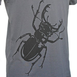 Men's Charcoal Stag Beetle T-shirt image 2