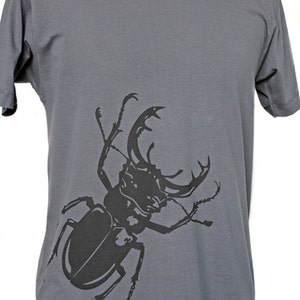 Men's Charcoal Stag Beetle T-shirt image 1