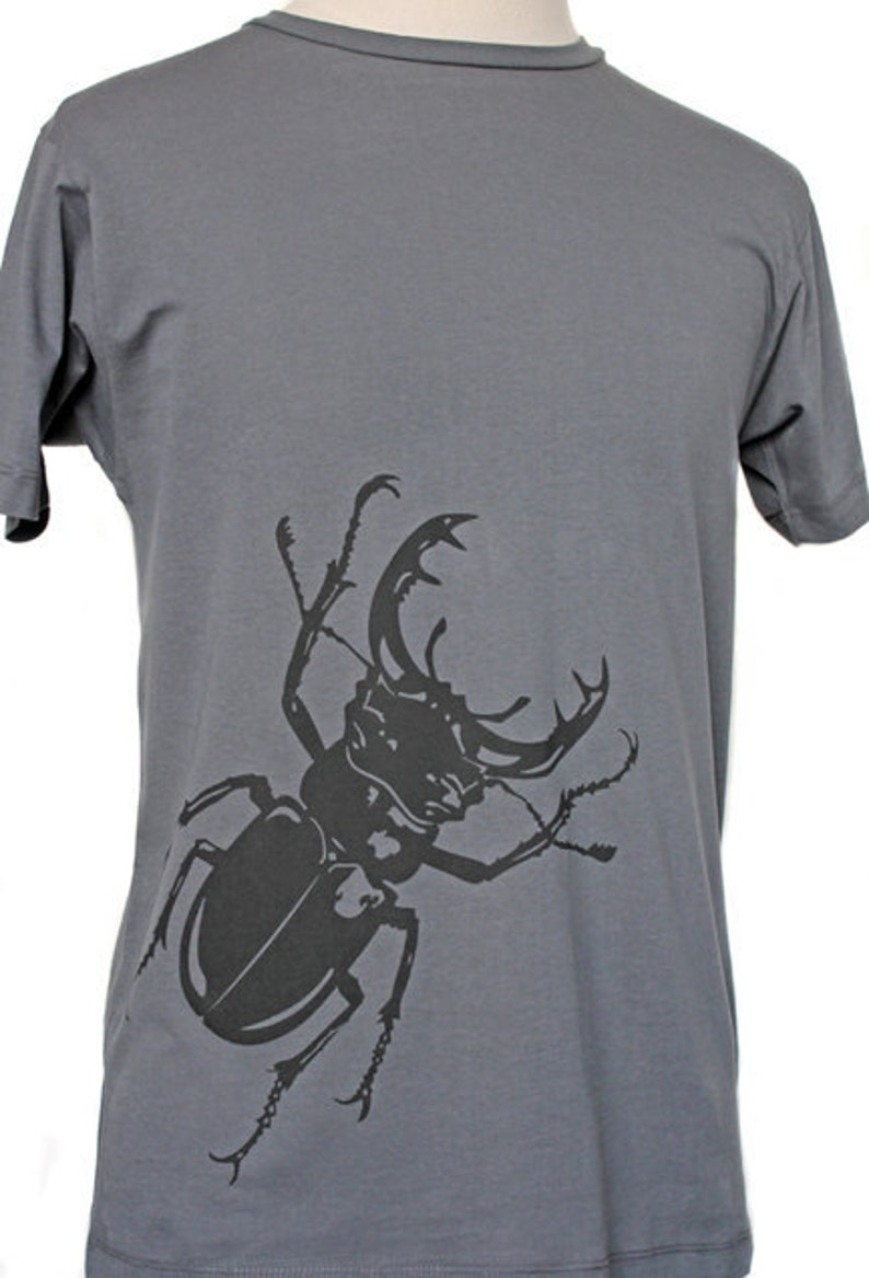 Men's Charcoal Stag Beetle T-shirt image 1