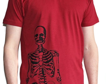 Men's Skeleton T-Shirt Cranberry