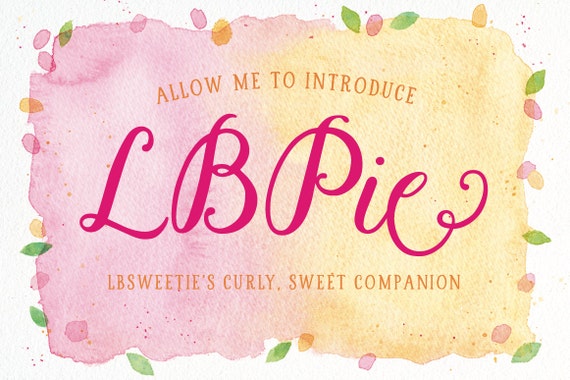 LBPie / A sweet, curly script font / By Laura Bolter Design