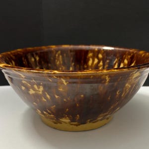 Vintage, Antique, Rockingham Pottery Bowl. 10.5
