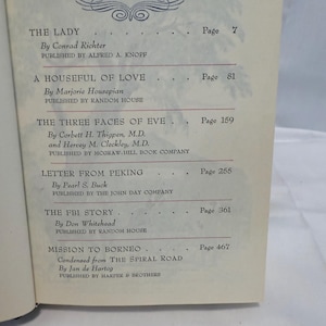Vintage Reader&#39;s Digest Condensed Books: 1957 First Edition, Volume 3