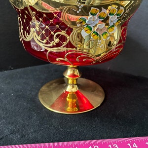 Red and Gold Glassware - Etsy