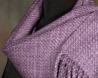 Lavender Gray scarf / handmade scarf / merino wool scarf / winter scarf