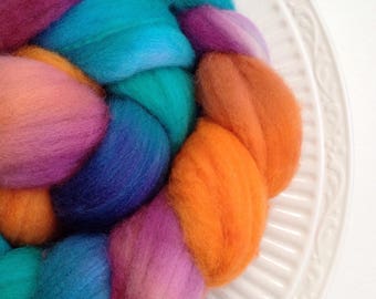 4.2 oz. Hand Painted Superwash Merino Roving