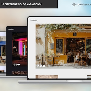 Squarespace Template for Restaurants, Cafes and Food Service. Restaurant web template, Cafe web template. Editable.