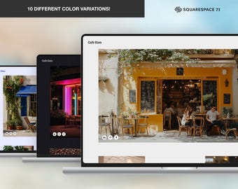 Squarespace Template for Restaurants, Cafes and Food Service. Restaurant web template, Cafe web template. Editable.