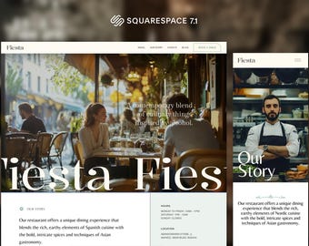 Versatile Squarespace Template for Restaurants, Catering and Food Service. Restaurant website. Cafe Website. Restaurant Template.