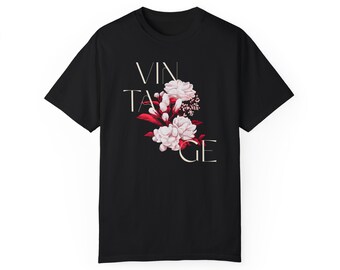 Vintage Floral Shirt | Wild Flower Lovers Tee | Couple's Plus Size T-shirt | Nature Inspired Top